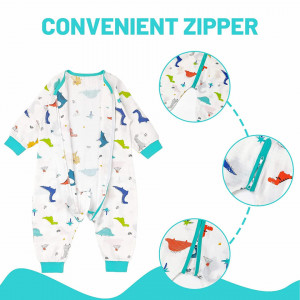 Salopeta de dormit pentru bebelusi Minizone, bumbac, multicolor, 2-3 ani