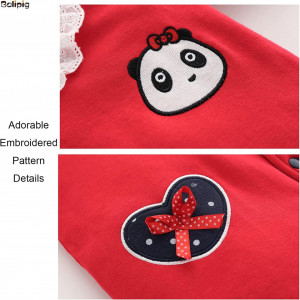 Salopeta pentru copii Balipig, rosu/albastru/alb, bumbac, 9-12 luni