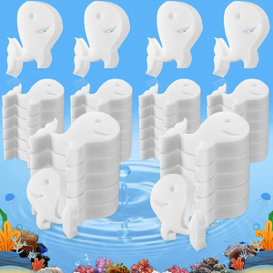Set 40 bureti absorbanti de grasimi/uleiuri pentru piscina Patelai, alb, 11,7 x 11,7 x 3 cm