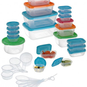 Set 52 piese Karll, 21 de caserole cu capac si accesorii, 35.5 x 31 x 9 cm, polipropilena, Multicolor