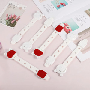 Set de 10 protectii pentru dulapuri/sertare Lanjue plastic, alb, 18,8 x 3,6 cm