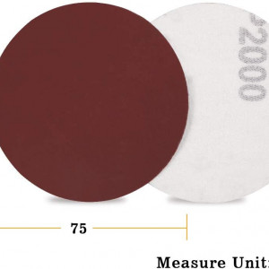 Set de 100 discuri pentru slefuit SPEEDWOX, oxid de aluminiu, granulatie 2000, rosu, 7,5 cm