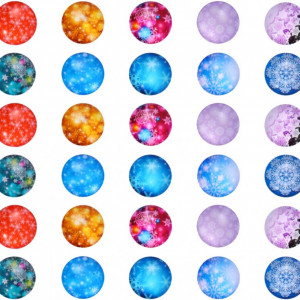 Set de 100 fulgi pentru decor Exceart, multicolor, sticla, 1 x 1 cm