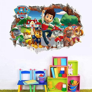 Set de 2 autocolante Paw Patrula Kibi, vinil, multicolor, 43 x 65 cm/ 30 x 60 cm