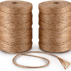 Set de 2 bobine de franghie ABSOFINE, iuta, maro deschis, 100 m x 3mm