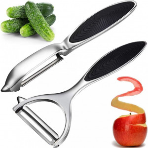 Set de 2 curatatoare Ook, otel inoxidabil, argintiu/negru