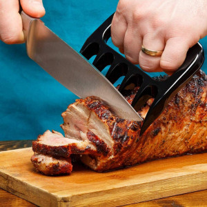 Set de 2 gheare pentru carne/legume Opaceluuk, plastic, negru, 10,7 x 11,4 cm