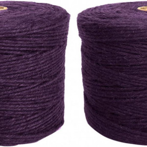 Set de 2 role de snur ANSIO, iuta, violet, 304 m