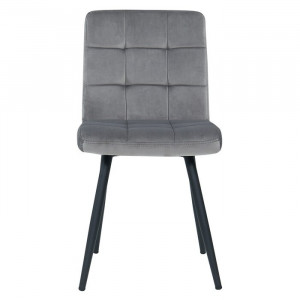 Set de 2 scaune tapitate Wadebridge, Gri, 84,5 x 44 x 52 cm