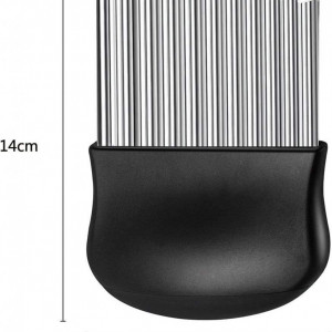 Set de 2 taietoare pentru fructe/legume Ook, otel inoxidabil/lemn/plastic, argintiu/negru/maro