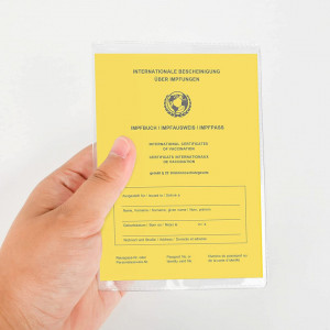 Set de 20 coperti pentru pasaport/carnet Mizijia, PVC, transparent, 96 x 135 mm