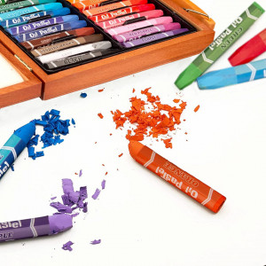 Set de 24 culori cerate KINSPORY, multicolor, 18 x 18 x 4 cm