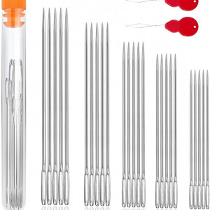 Set de 25 ace pentru cusut YFaith, otel inoxidabil, argintiu, 40/45/51/55/59,6 mm