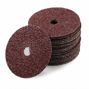 Set de 25 discuri abrazive cu gaura centrala SPEEDWOX, oxid de aluminiu, rosu,24, 99mm/ 16 mm