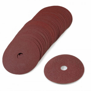 Set de 25 foi abrazive SPEEDWOX, oxid de aluminiu, 100 granulatie, rosu, 12,5 cm