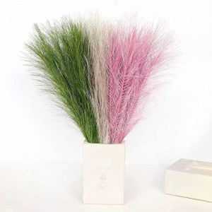 Set de 3 flori de pampas DJKKENTY, argintiu, pampas uscat, 45 cm