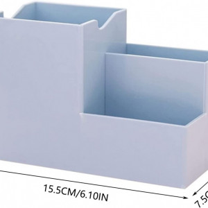 Set de 3 organizatoare de birou Realitulationax, plastic, verde/albastru, 10 x 15,5 x 7,5 cm