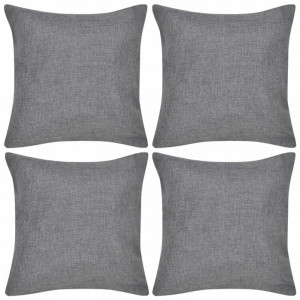 Set de 4 huse pentru perna Kassidy, antracit, 40 x 40 cm