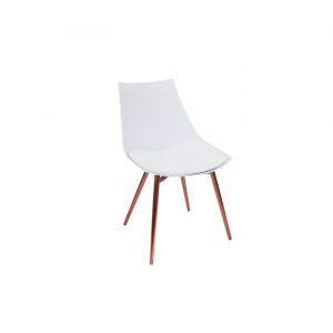 Set de 4 scaune Rico, metal, albe, 78 x 47 x 56 cm
