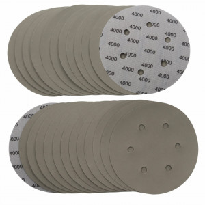 Set de 48 discuri abrazive cu 6 gauri MAXMAN, gri, carbura de siliciu/diamant, 4000, 15,2 cm