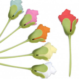 Set de 6 suporturi pentru servetele TEEZershop, plastic, verde, 5,6 x 19,6 cm