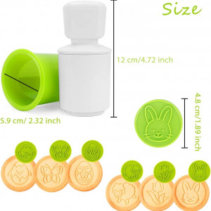 Set de 8 forme pentru prajituri de Paste MEZHEN, verde, plastic