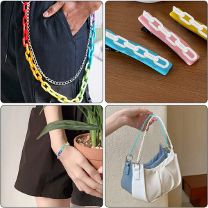 Set de 8 lanturi pentru ochelari URLIFEHALL, multicolor, ABS, 50 cm