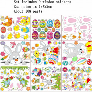 Set de 9 coli de stickere pentru Paste Jingyukj, PVC, multicolor