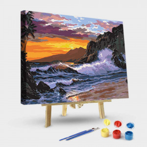 Set de pictura cu numere DISOVI, vopsea acrilica, multicolor, 40 x 50 cm