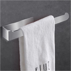 Suport de prosop autoadeziv MEKEET, otel inoxidabil, argintiu, 37, 8 cm