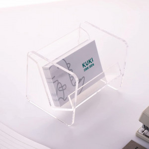 Suport pentru carti de vizita Sanrui, acrilic, transparent, 110 x 80 x 80 mm