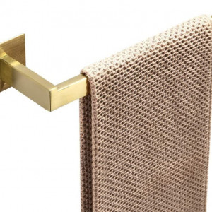 Suport pentru prosoape WOMAO, otel inoxidabil, auriu, 27 x 7,4 cm
