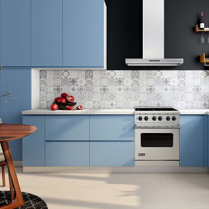 Tapet Awnic, PVC, albastru, 300 x 40 cm