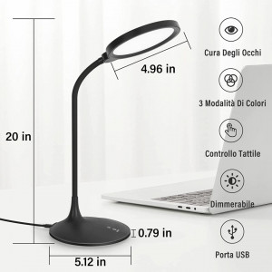 Veioza PEROBETA, alb, LED, 3500-5500 K, 10 W, 50 cm