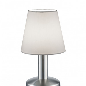 Veioza TOUCH ME Nickel metal/tesatura, argintiu, 1 bec, diametru 14 cm, 230 V