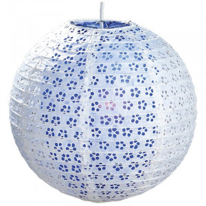 Abajur din hartie, albastru, d. 30 cm