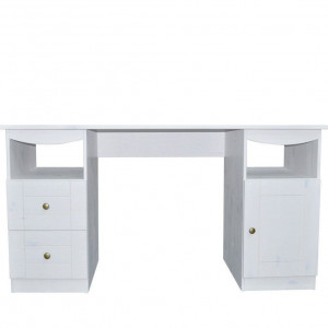 Birou Places of Style, lemn, alb, 65 x 155 x 12 cm