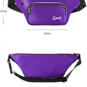 Borseta sport CYchen, nailon, negru/violet, 36 x 17 x 22 cm
