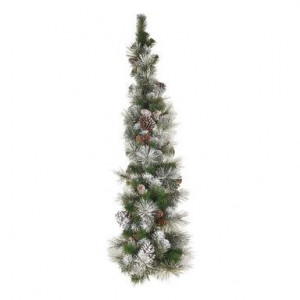 Brad artificial pentru Craciun BIANCHI DINO, PVC, verde/argintiu/maro, 100 cm