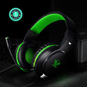 Casti audio Karvipark H-10, negru/verde, mufa 3,5 mm