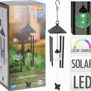 Clopoțel de vânt cu lumină solară Karll, LED, multicolora