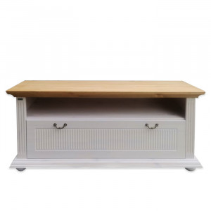 Comoda by Home Affaire, lemn masiv, alb/ natur, 60 x 120 x 40 cm