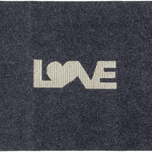 Covoras pentru baie LY4U, poliester/TPR, gri/negru, 50 x 80 cm