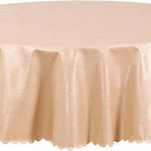 Fata de masa rotunda Honest, poliuretan, bej, 160 cm