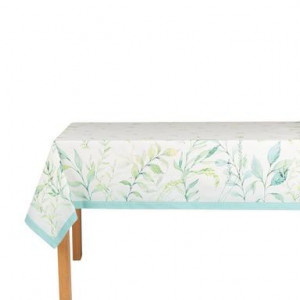 Fata de masa Sabate, textil, alb/verde/albastru, 150 x 180 cm