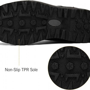 Ghete de iarna cu blana Mishansha, piele sintetica, negru, 37