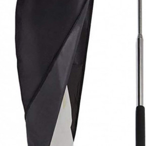 Husa de protectie pentru umbrela cu tija Zizwe, negru, poliester, 280 x 30 x 81 cm