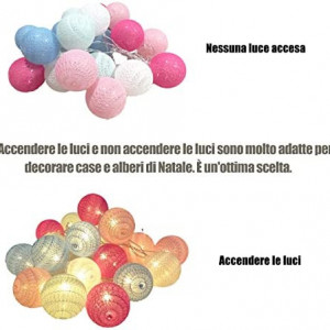 Instalatie cu 20 Led-uri Naglreia, multicolor, plastic/bumbac, 3 m