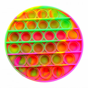 Jucarie anti stress pentru copii Mik, silicon, multicolor, 13 x 1,5 cm
