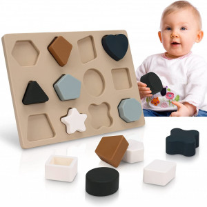 Jucarie educationala pentru bebelusi Jocossol, silicon, multicolor, 3-5 ani, 14 x 18.25 x 2.5 cm